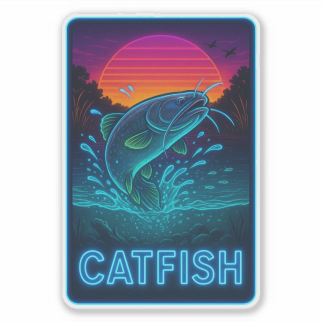 Neon Catfish Sticker (Front)