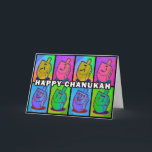 Neon Chanukah Card - landscape<br><div class="desc">Neon Chanukah Card - landscape with happy message inside. Can be customised and personalised!</div>