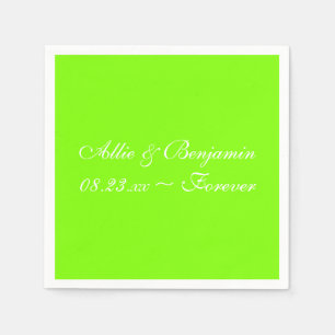 Neon Chartreuse Cool Solid Color Napkins