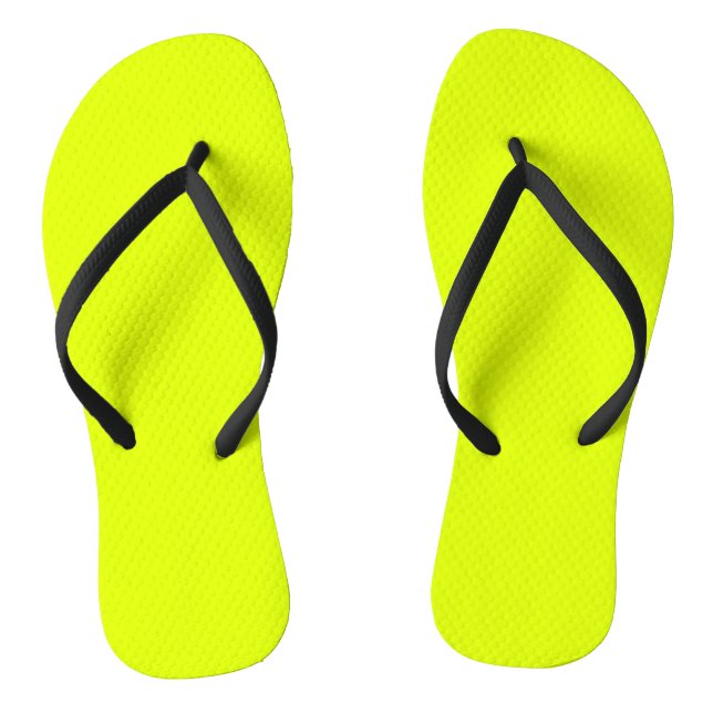 Neon Chartreuse Custom Classic Flip Flops (Footbed)