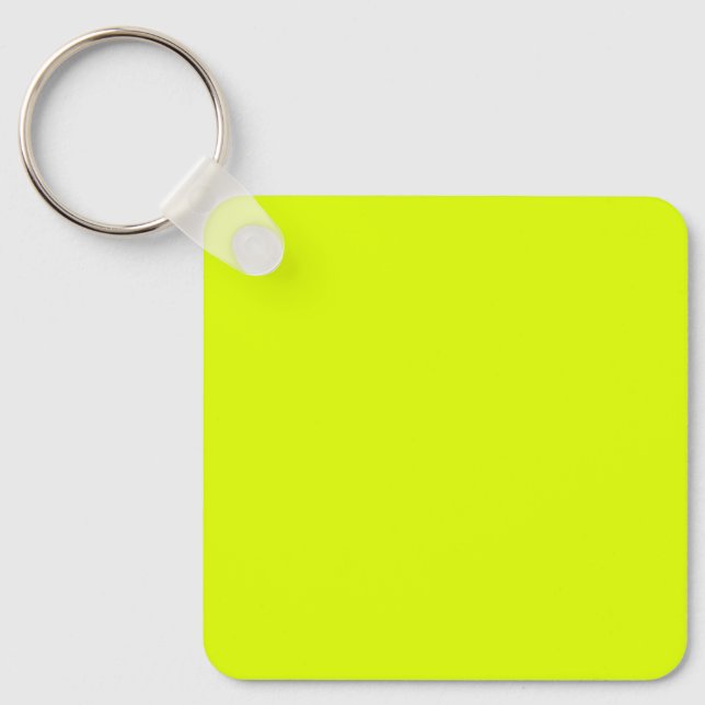 Neon Chartreuse Solid Colour | Classic Key Ring (Front)
