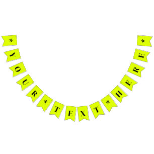 Neon Chartreuse Solid Colour   Custom Bunting