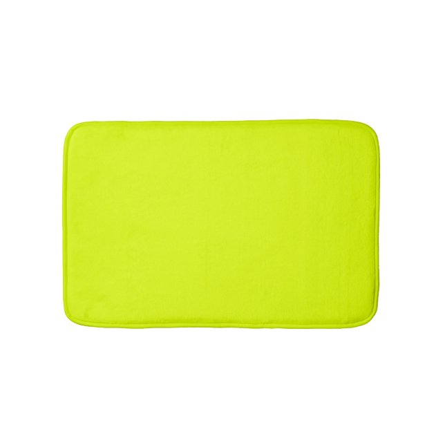 Neon Chartreuse Solid Colour | Trendy Colour Bath Mat (Front)