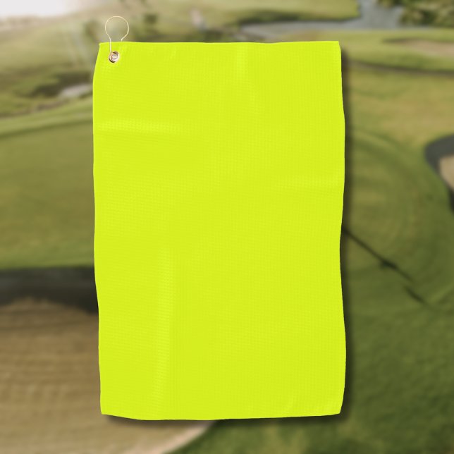 Neon Chartreuse Solid Colour | Trendy Colour Golf Towel (Creator Uploaded)