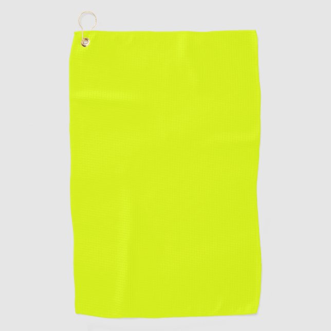 Neon Chartreuse Solid Colour | Trendy Colour Golf Towel (Front)