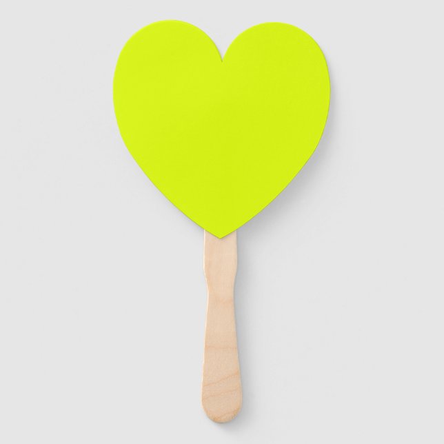 Neon Chartreuse Solid Colour | Trendy Colour Hand Fan (Front)
