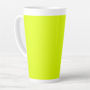 Neon Chartreuse Solid Colour   Trendy Colour Latte Mug