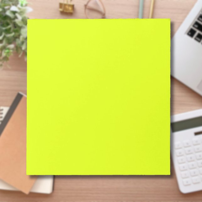 Neon Chartreuse Solid Colour | Trendy Colour Notepad (Creator Uploaded)