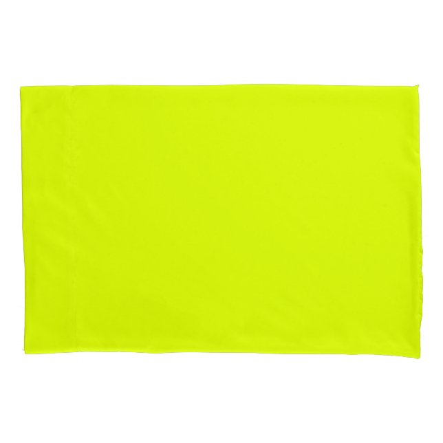 Neon Chartreuse Solid Colour | Trendy Colour Pillowcase (Front)