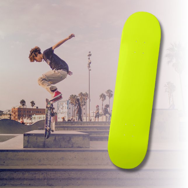 Neon Chartreuse Solid Colour | Trendy Colour Skateboard (Creator Uploaded)