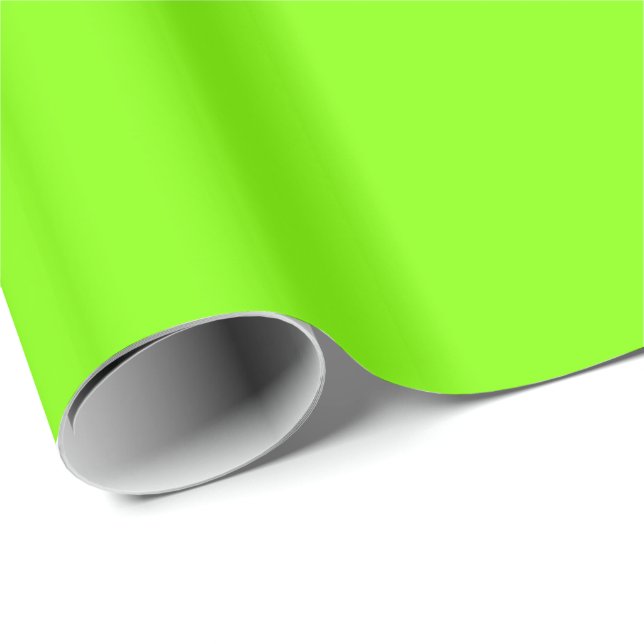 Neon Chartreuse Wrapping Paper (Roll Corner)