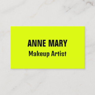 Neon Chartreuse Yellow Black Colourful Bright 2025 Business Card