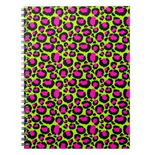 Neon Cheetah Pattern, Boys Girls & Kids, Leopard Notebook