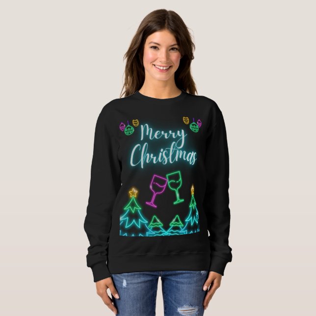 Neon Christmas Women's sweatshirt (Front Full)