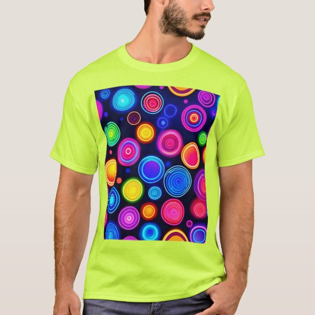 Neon Circle Burst T-Shirt (Front)