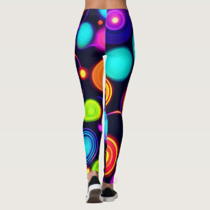 Neon Circle Explosion Leggings