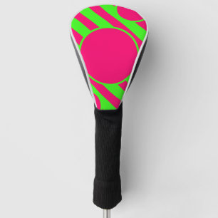 Neon Circle Stripe Golf Head Cover – Customisable