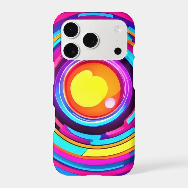Neon Circle Vortex Pattern (Back)