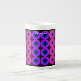 Neon Circles Bone China Mug