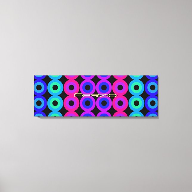 Neon Circles Canvas Print (Front)