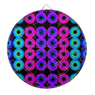 Neon Circles Dartboard