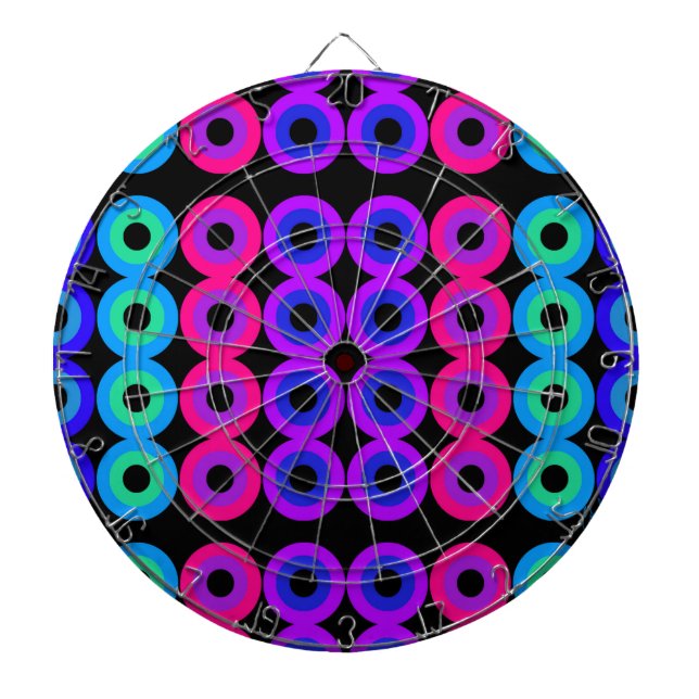 Neon Circles Dartboard (Front)