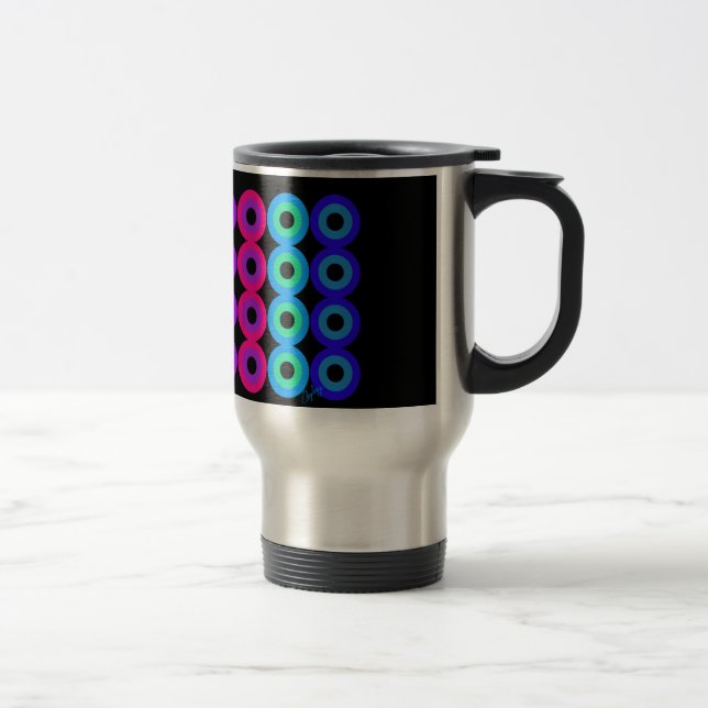 Neon Circles Travel Mug (Right)