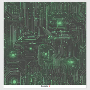 Neon Circuit Vinyl Sticker