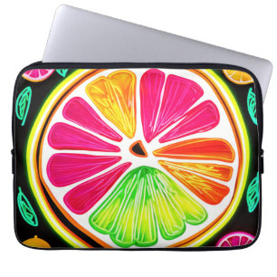 Neon Citrus Fruit Fiesta Laptop Sleeve