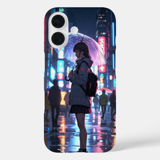 Neon City Girl Case-Mate iPhone Case (Back)