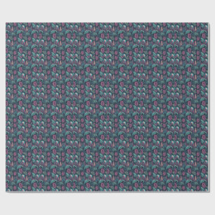 Neon City Jungle Futuristic Abstract Urban Pattern Wrapping Paper
