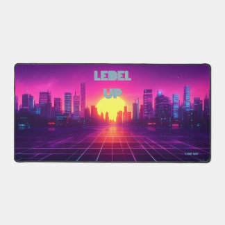  Neon City Twilight Desk Mat