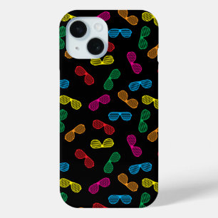 Neon Classic Sunglasses Pattern iPhone 15 Case
