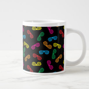 Neon Classic Sunglasses Pattern Large Coffee Mug
