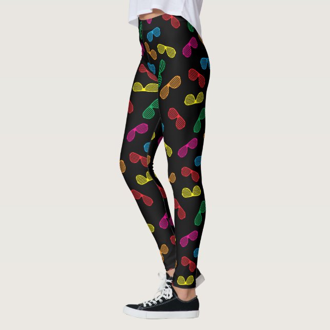 Neon Classic Sunglasses Pattern Leggings (Left)