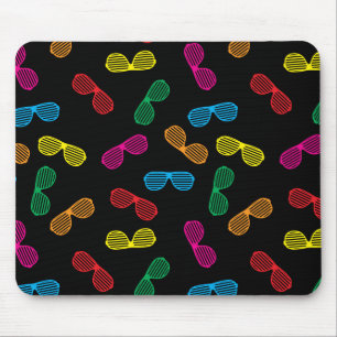 Neon Classic Sunglasses Pattern Mouse Mat