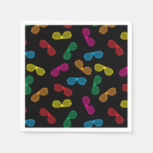 Neon Classic Sunglasses Pattern Napkin