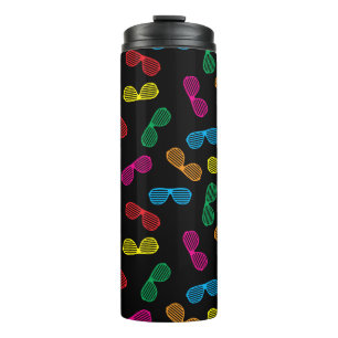 Neon Classic Sunglasses Pattern Thermal Tumbler