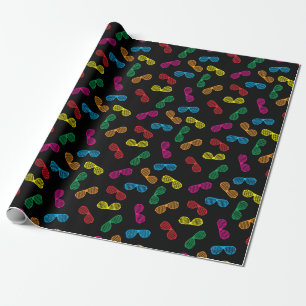 Neon Classic Sunglasses Pattern Wrapping Paper