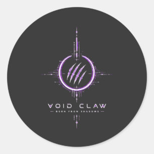 Neon Claw Cyberpunk Round Sticker