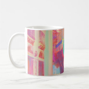 Neon Coastal Beauty with Sunglasses Coffee Mug
