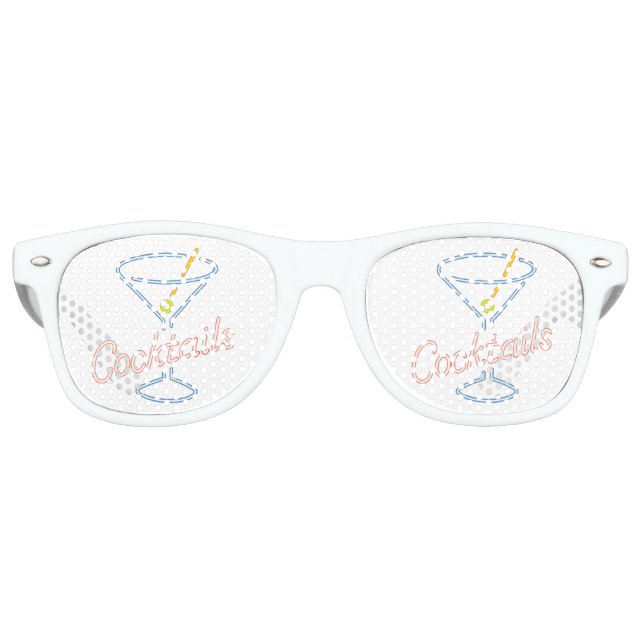 Neon Cocktails Sign Sunglasses (Front)