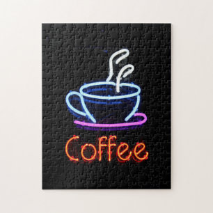 Neon Coffee Sign Jigsaw Puzzle