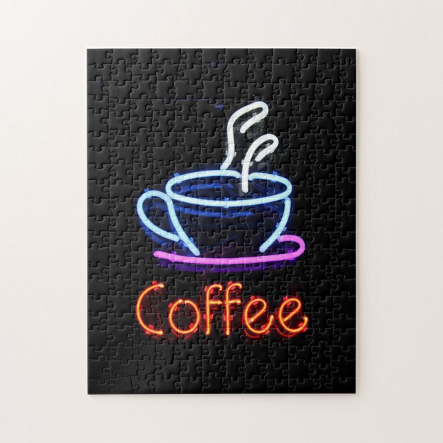 Neon Coffee Sign Jigsaw Puzzle (Vertical)