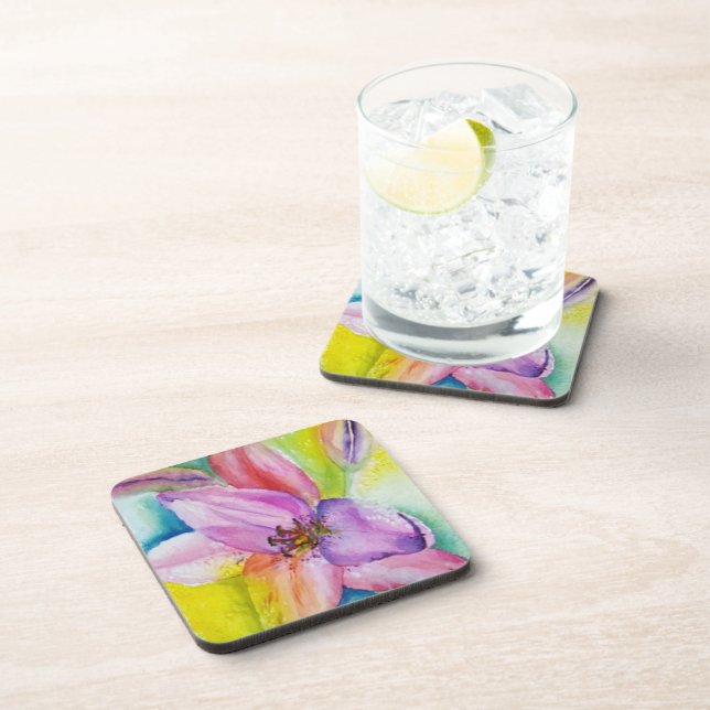 NEON COLORED LILY COASTERS (Right Side)