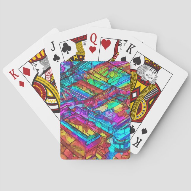Neon Colored Playing Cards (Back)
