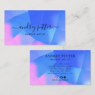 neon colors gemstone opal business card