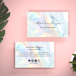 Neon Colors Gemstone Opal Texture Business Card