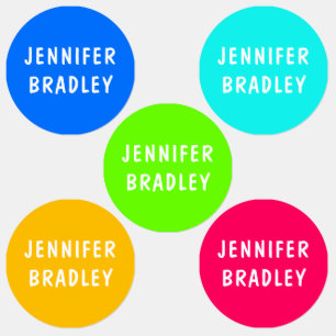 Neon Colour Personalised Kids School Name