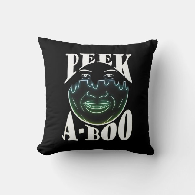 Neon Coloured Artwork - Peekabo Cushion (Front)